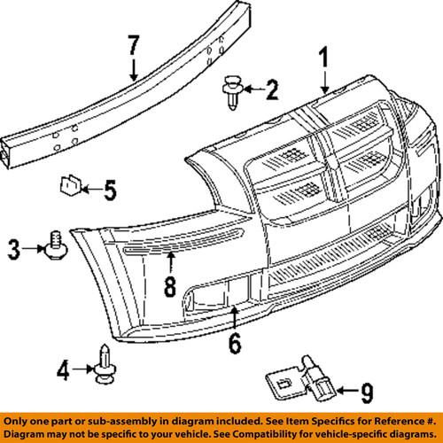 Dodge oem 4854675aa bumper cover