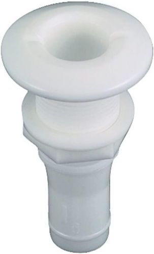 Perko 1-1/8&#034; thru-hull fitting f/ hose plastic 1 1/8-inch, white