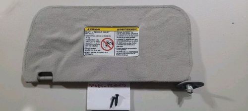 2000-2003 nissan xterra sun visor passenger side gray cloth w/screws oem 15 inch