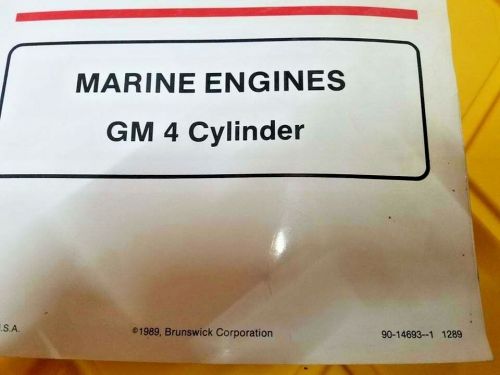 1989 mercruiser #10 marine engines gm 4 cyl service oem repair manual 90-14693
