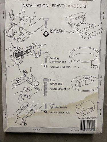 Martyr  aluminum anodes for bravo i. 1988 - present