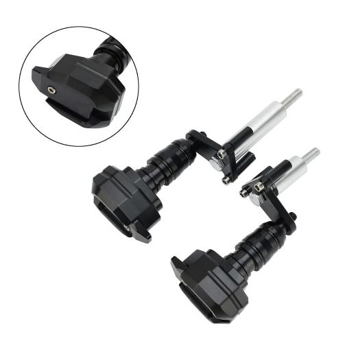 Cnc anti-crash frame sliders protector black for kawasaki ninja z 400 18-23 f1