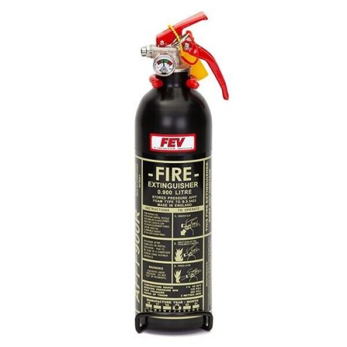 Fev 0.9l foam f-tec900hh fia handheld racing car fire extinguishing - black-