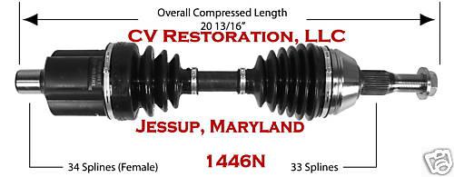 Chevrolet venture & pontiac montana cv joint axle shaft front right