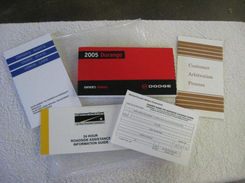 2005 dodge durango owners manual package