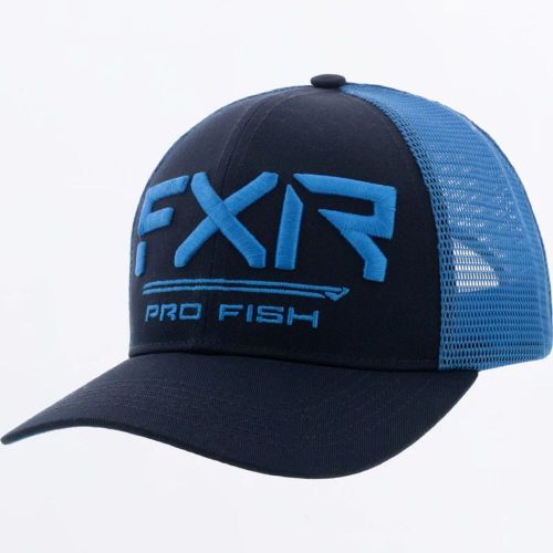 Fxr racing mens pro fish lightweight snowmobile gear hats - black/bone/navy/blue