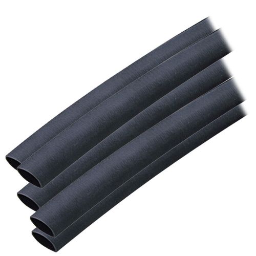 ​ancor adhesive lined heat shrink tubing 3/8&#034; x 12&#034; - 5-pack black - 12-8 awg