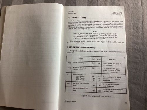 1983 cessna 152  information manual. used. good condition