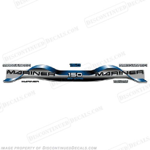 Fits mariner 150hp 2.0 outboard motor decal kit - blue