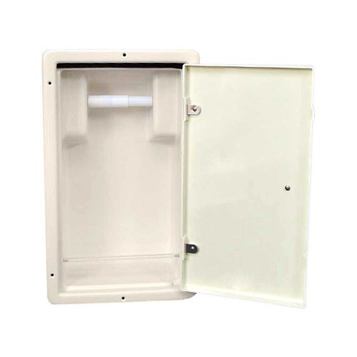 Ssi boat head storage box | toilet paper / towel rod off white plastic