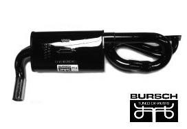 Bursch tuned muffler, porsche 914/4 1.7l/1.8 l, quiet comb. (70-72)