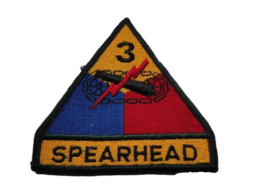 Patch of the 3 us tank division spearhead approx. 9.5 x 10 cm-