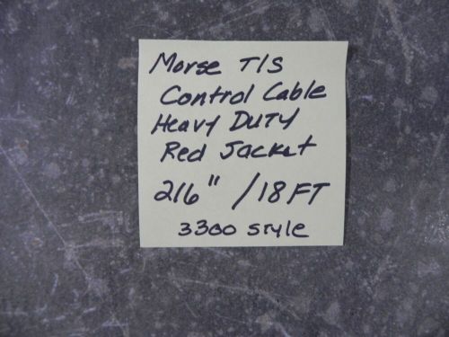 Morse throttle shift cable red jacket heavy duty  216&#034; 18ft. 3300 style