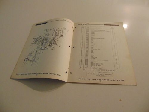 1958 johnson outboard cd-15 cdl-15 5.5 hp parts catalog manual