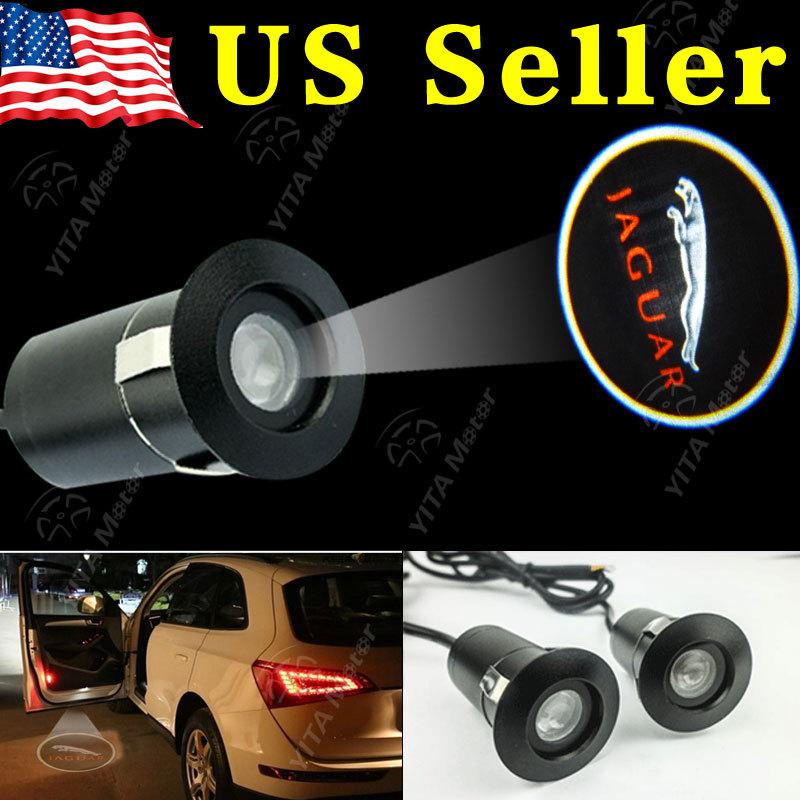 5th gen car laser projector logo ghost shadow door step led light for jaguar