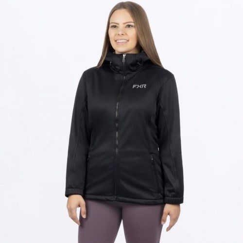 Fxr racing pulse womens softshell jackets xs black/gray