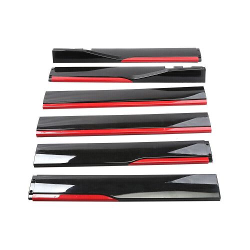 For dodge front bumper lip side skirt rear bumper lip strut rods black red