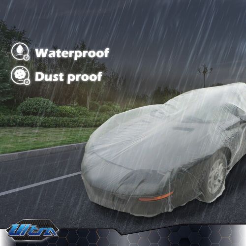 Universal clear plastic disposable car cover garage rain dust proof protection