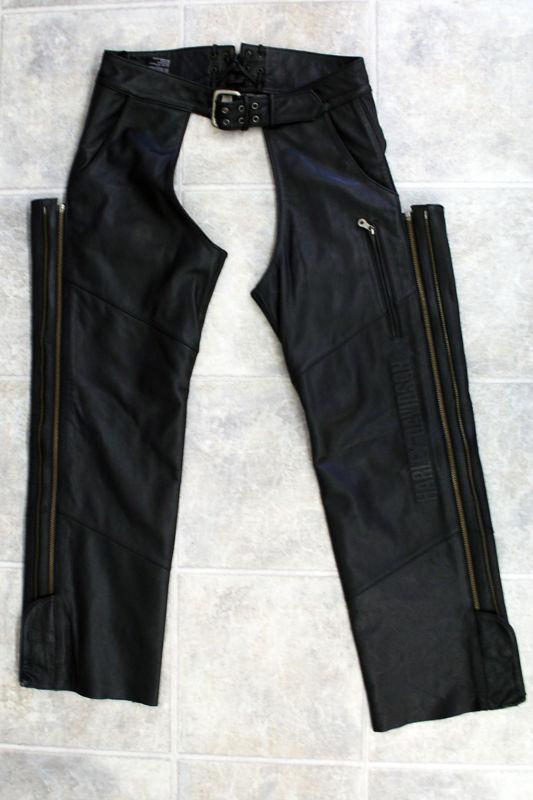 Harley davidson leather chaps size large riding gear