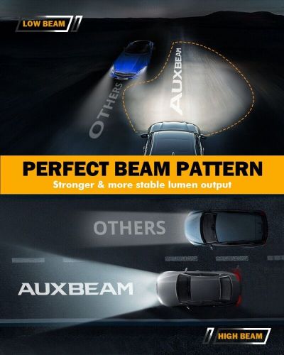 Auxbeam 9007 hb5 led headlight high low beam bulbs conversion kit 6000k canbus