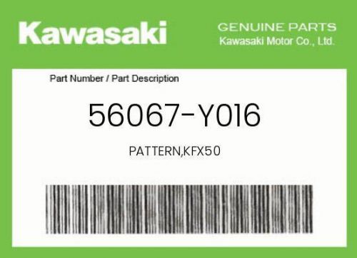 Kawasaki genuine pattern,kfx50 - 56067-y016