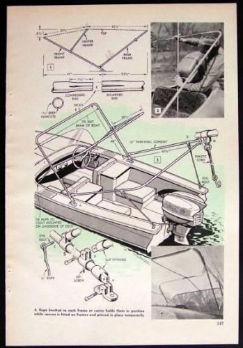 Boat/cruiser convertible top how-to build plans bimini custom