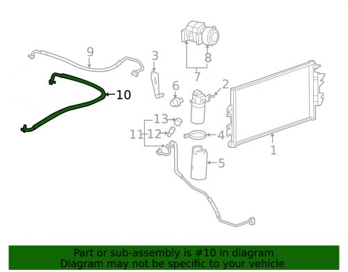 Genuine gm ac hose 15867643