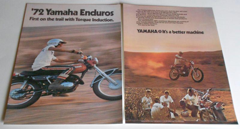 1972 yamaha dt2 250 enduro with torque induction sales ads vintage