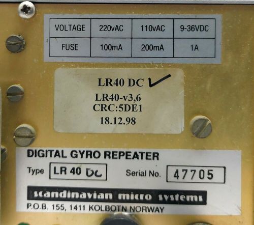 Scandinavian lr40dc lr40-v3,6 digital gyro repeater