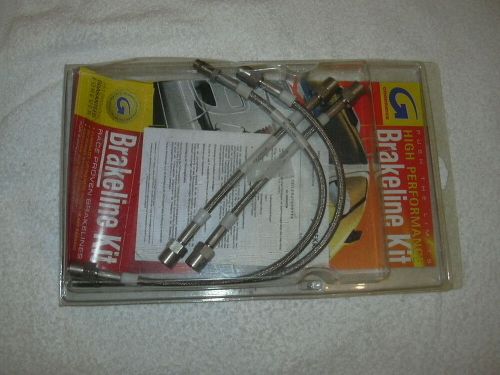 Brakeline kit golf i + scirocco i gti by goodridge, steel flex brake hoses-