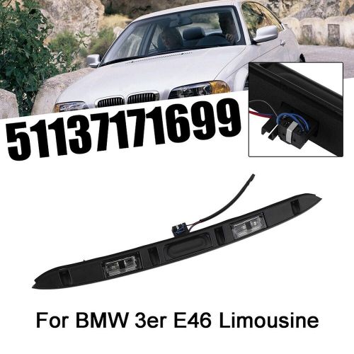 Car trunk lid grip with license plate light factory specifications black color