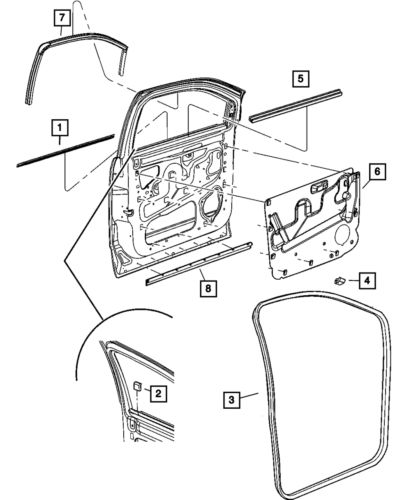 Genuine mopar a-pillar seal 55362138ab