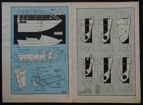 9&#039; jet ski type hydroplane 1972 howto build plans *aquarail*