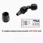 Lokocar hose end fitting 4an  45 degree swivel for cpe braided hose black 2pcs