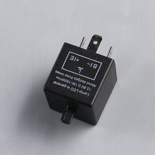 3-pin 12.8v 0.1w-150w adjustable led turn light flasher flash relay black