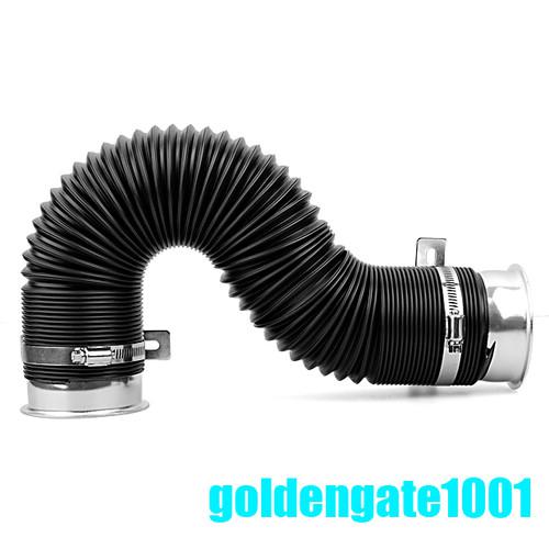 Universal 3" turbo multi flexible cold air intake pipe tube hose silver warranty