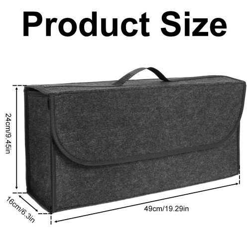 Car storage box fireproof felt cloth storage case large capacity boot organizer+