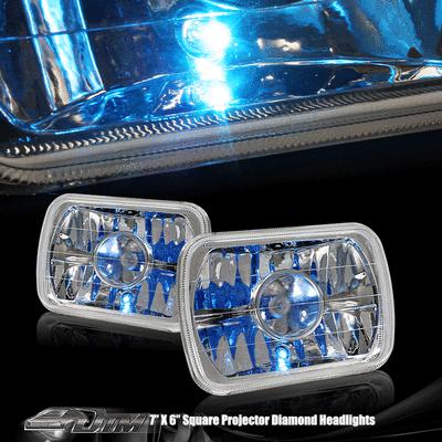 Universal 7"x6" rectangular h6054 projector diamond housing headlights