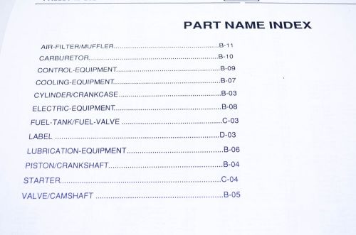 New oem kawasaki 99910-a688 parts catalog fh500v nos