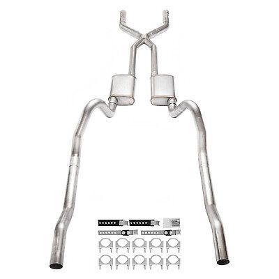 Pypes smb13s - 409 ss crossmember-back exhaust system with split rear exit