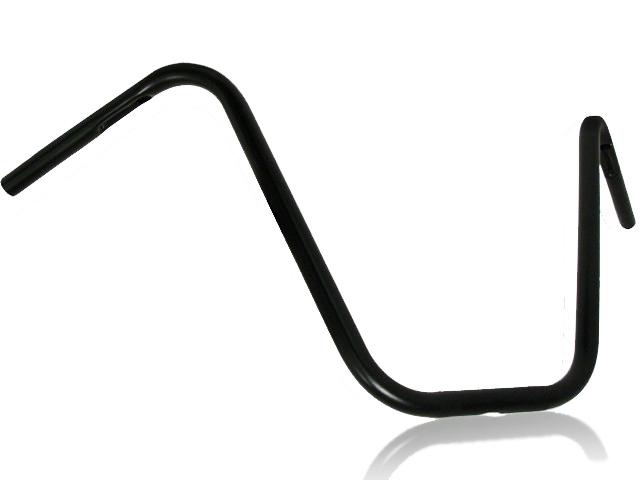 Black handlebars 1" ape hanger bar for harley motorcycle chopper bobber 14" rise