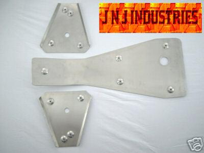 Yamaha warrior yfm350 a-arm & frame skid plate set atv