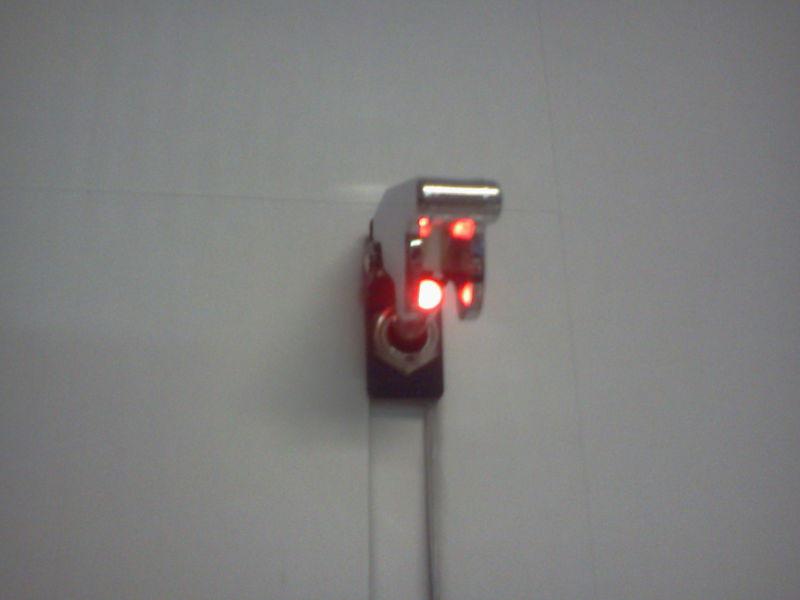 Red  led lit toggle switch with chrome safety cover auto car truck