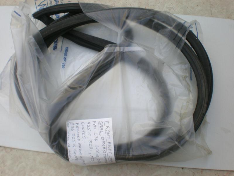 Bmw e36 coupe right door seal gasket weatherstrip grey 318is 323i 325is 328i m3