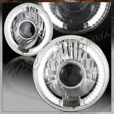 Universal  7" h6024 white white led sealed beam replacement projector headlights