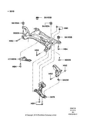 Cp9z5019a ford cross member assy