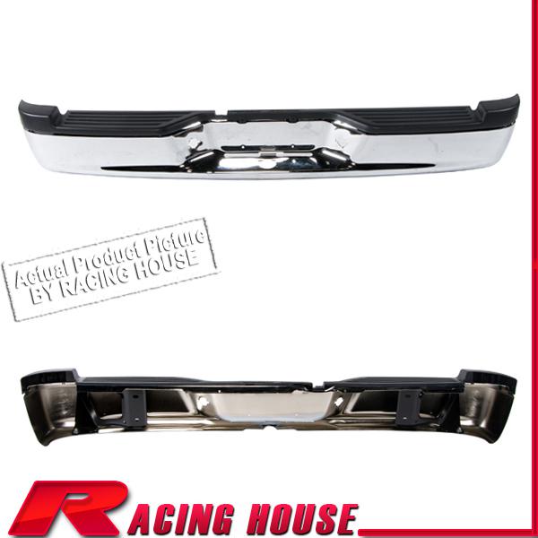 Rear step bumper bar w/ pad 05-10 dodge dakota 06-09 mits raider pickup chrome