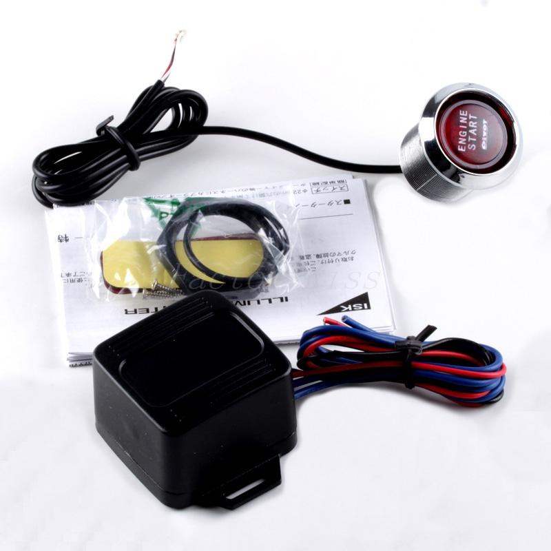 New universal engine start push button starter switch ignition kit red led v96