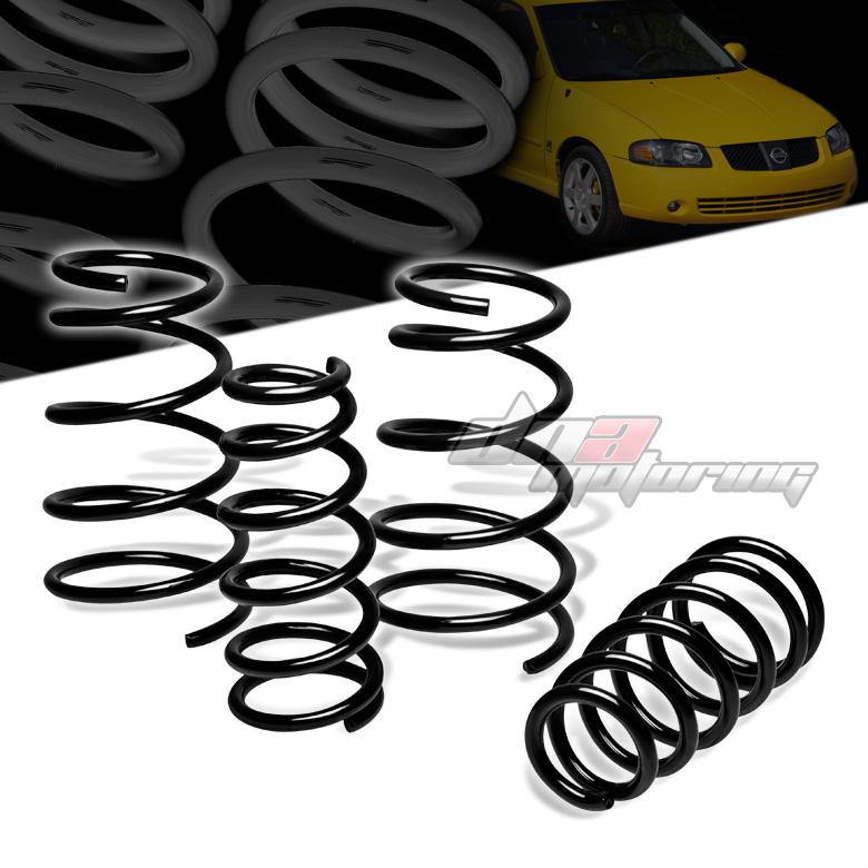 02-06 sentra b15 black 1.9" drop racing suspension lowering springs f335/r255lb