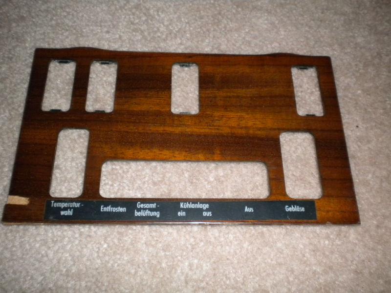 Mercedes w126 euro zebrano wood auto climate control trim panel 500se 380se 